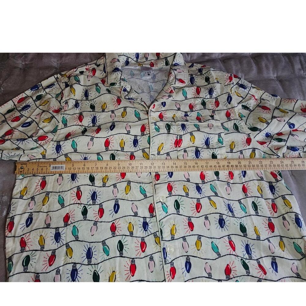 Adult Unisex Flannel Pajama Top and Bottom Bright Bulbs Hannah Andersson - Picture 9 of 14